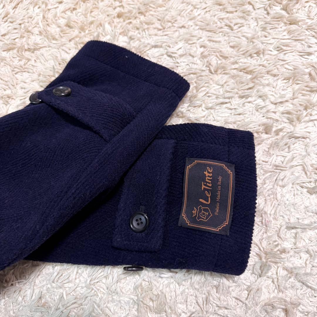 美品　orcival　letinte　パイルカット　ヘリンボーン　ダッフルコート