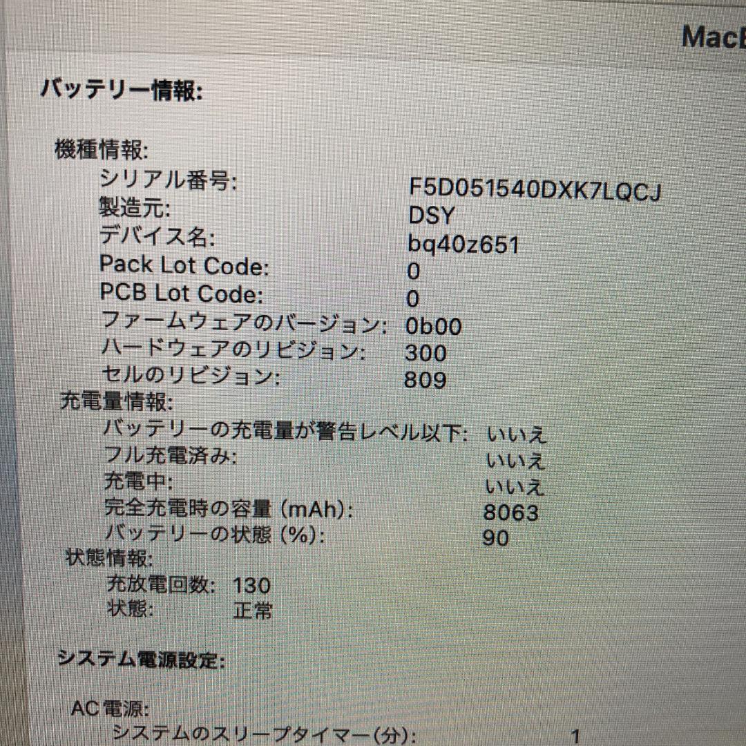 Apple MacBook Pro Core i9 ノートパソコン （B7）