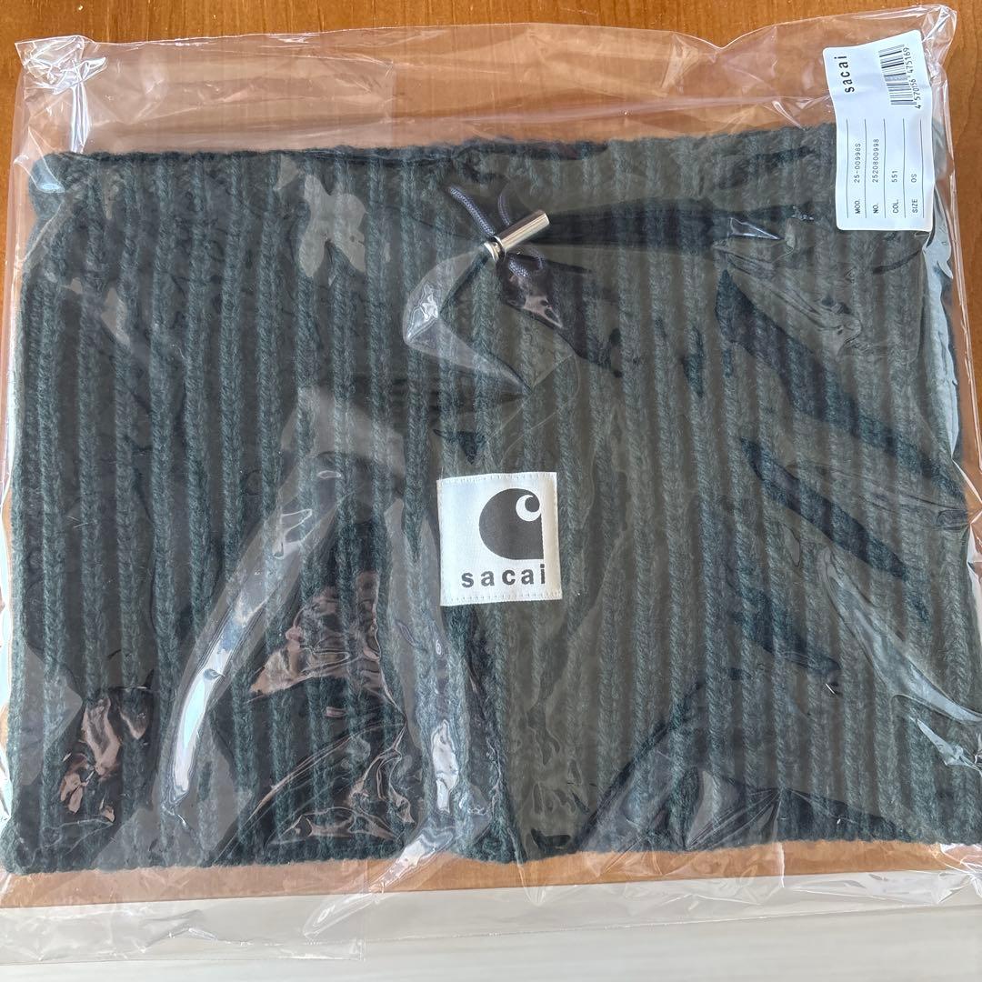 小物 sacai Carhartt Knit Neck Warmer green