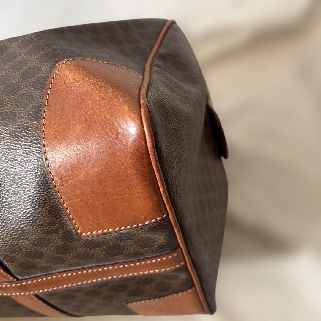 セリーヌ ボストンバック 大容量 マカダム柄 トリオンフ PVC 旅行 出張