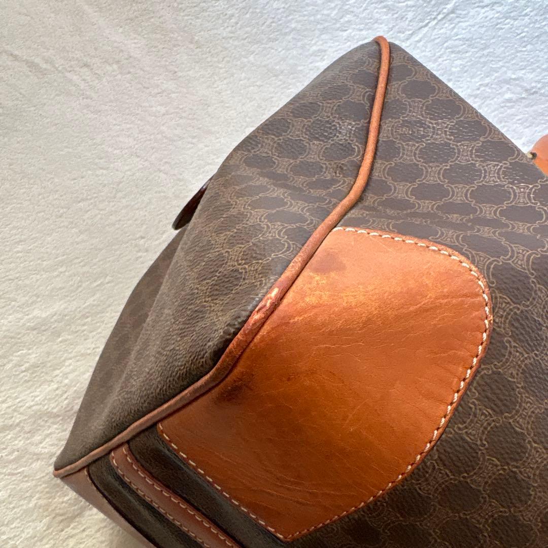 セリーヌ ボストンバック 大容量 マカダム柄 トリオンフ PVC 旅行 出張