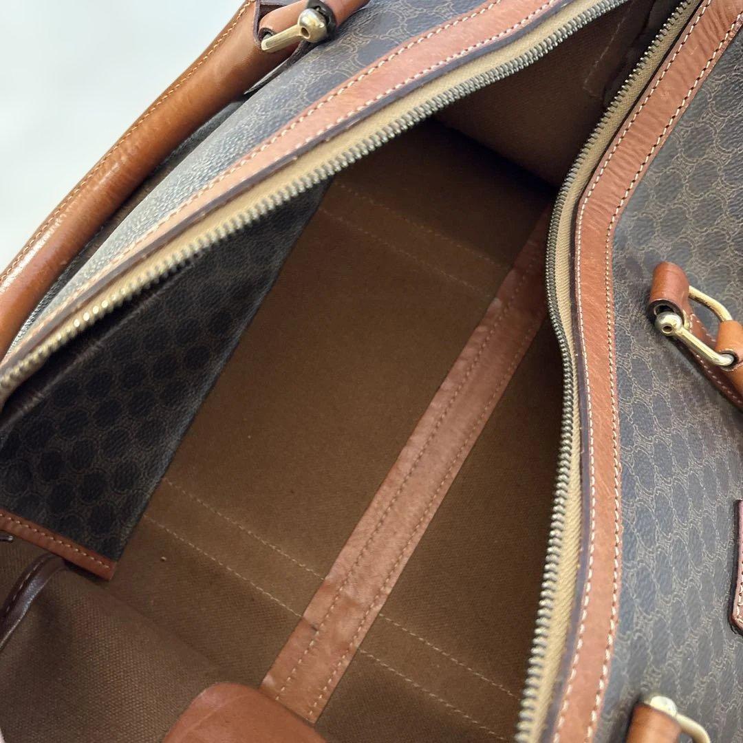 セリーヌ ボストンバック 大容量 マカダム柄 トリオンフ PVC 旅行 出張