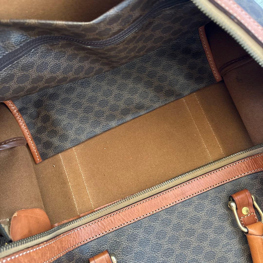 セリーヌ ボストンバック 大容量 マカダム柄 トリオンフ PVC 旅行 出張