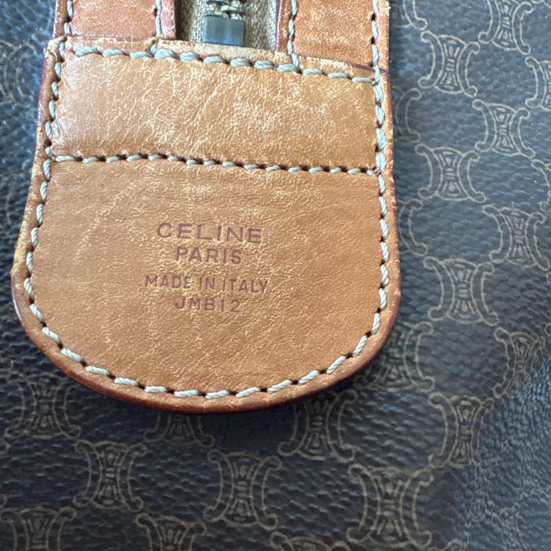 セリーヌ ボストンバック 大容量 マカダム柄 トリオンフ PVC 旅行 出張