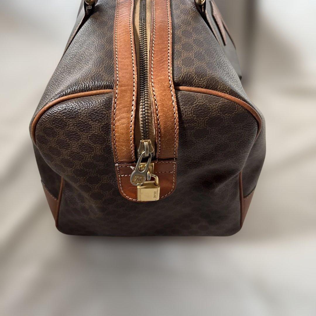 セリーヌ ボストンバック 大容量 マカダム柄 トリオンフ PVC 旅行 出張