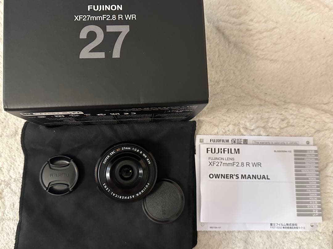 FUJIFILM XF27mm F2.8 R WR レンズ