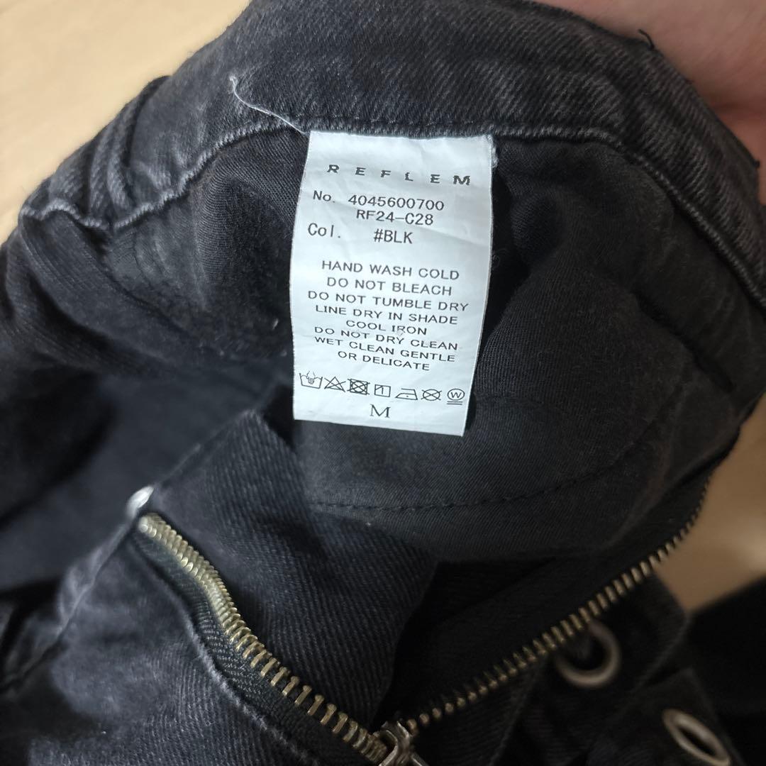た*う様 REFLEM 2024aw ブラックワイドフレアデニム　地雷系