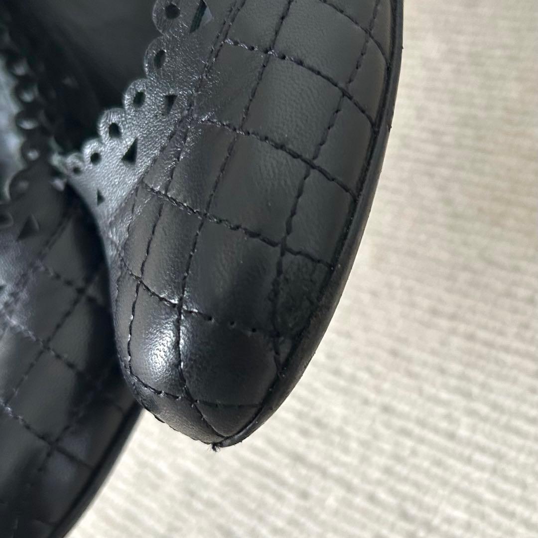 美品✨CHANEL パンプス　マトラッセ　ココマーク　黒　35 1/2