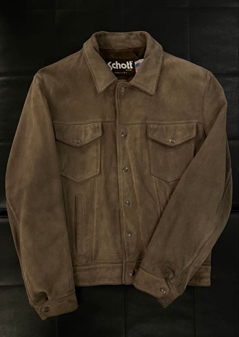 【 美品・'90s 】Schott スエード ヴィンテージ レザー ジャケット