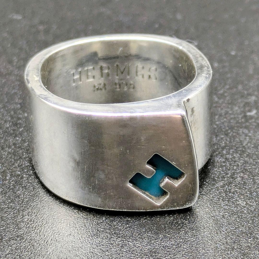 HERMES エルメス キャンディリング SV925 ターコイズ ＃53