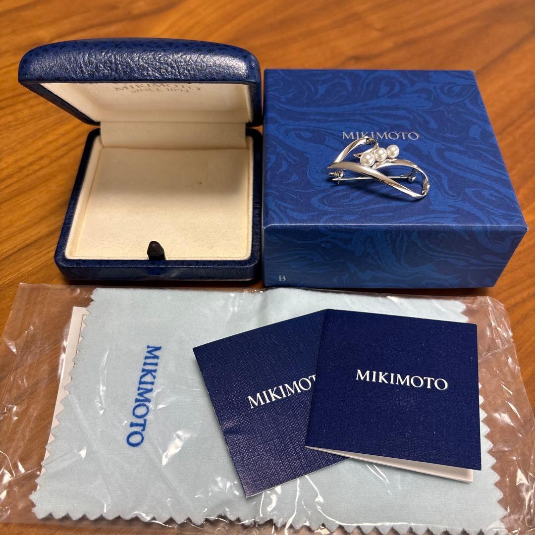MIKIMOTO パールブローチ シルバー
