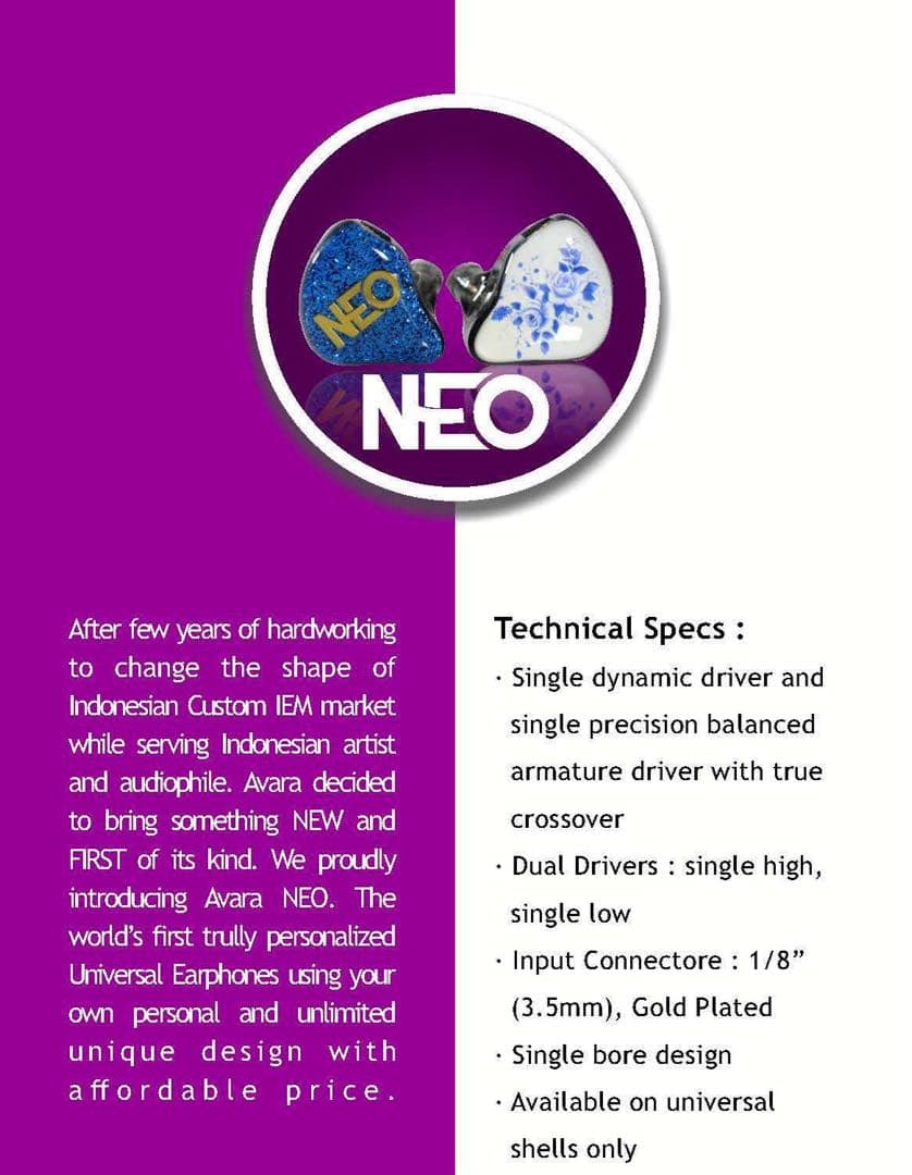 インイヤーモニター、イヤモニ、iem カスタムAVARA NEO <plot4>