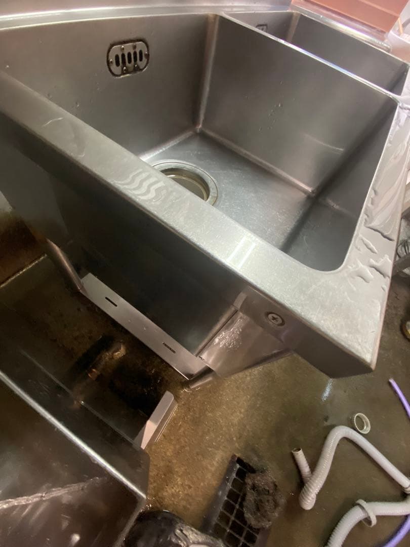 マルゼン☆ニ槽シンク　送料込　幅1200mm奥行600mm 高さ800mm