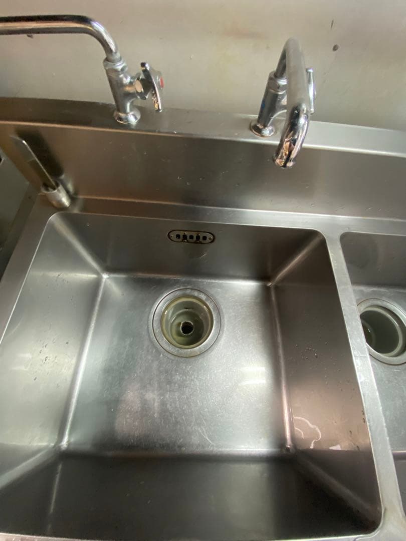 マルゼン☆ニ槽シンク　送料込　幅1200mm奥行600mm 高さ800mm