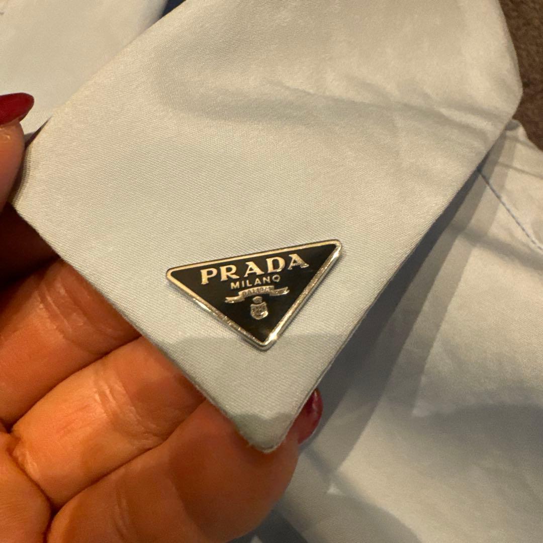 PRADA 長袖シャツ ライトブルー