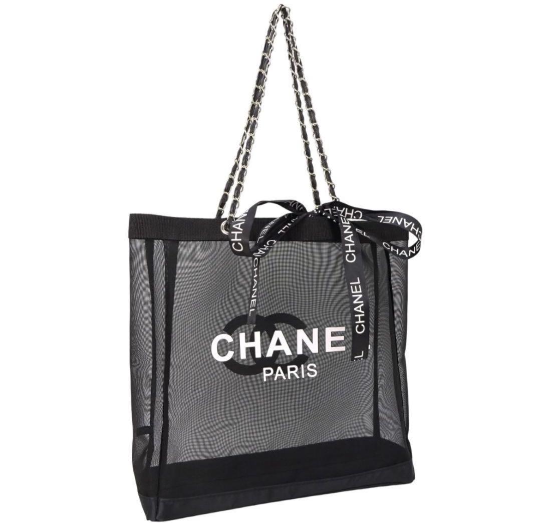 新品未使用■シャネル■ココマーク/ブラックメッシュキャンバス/ノベルティバッグ