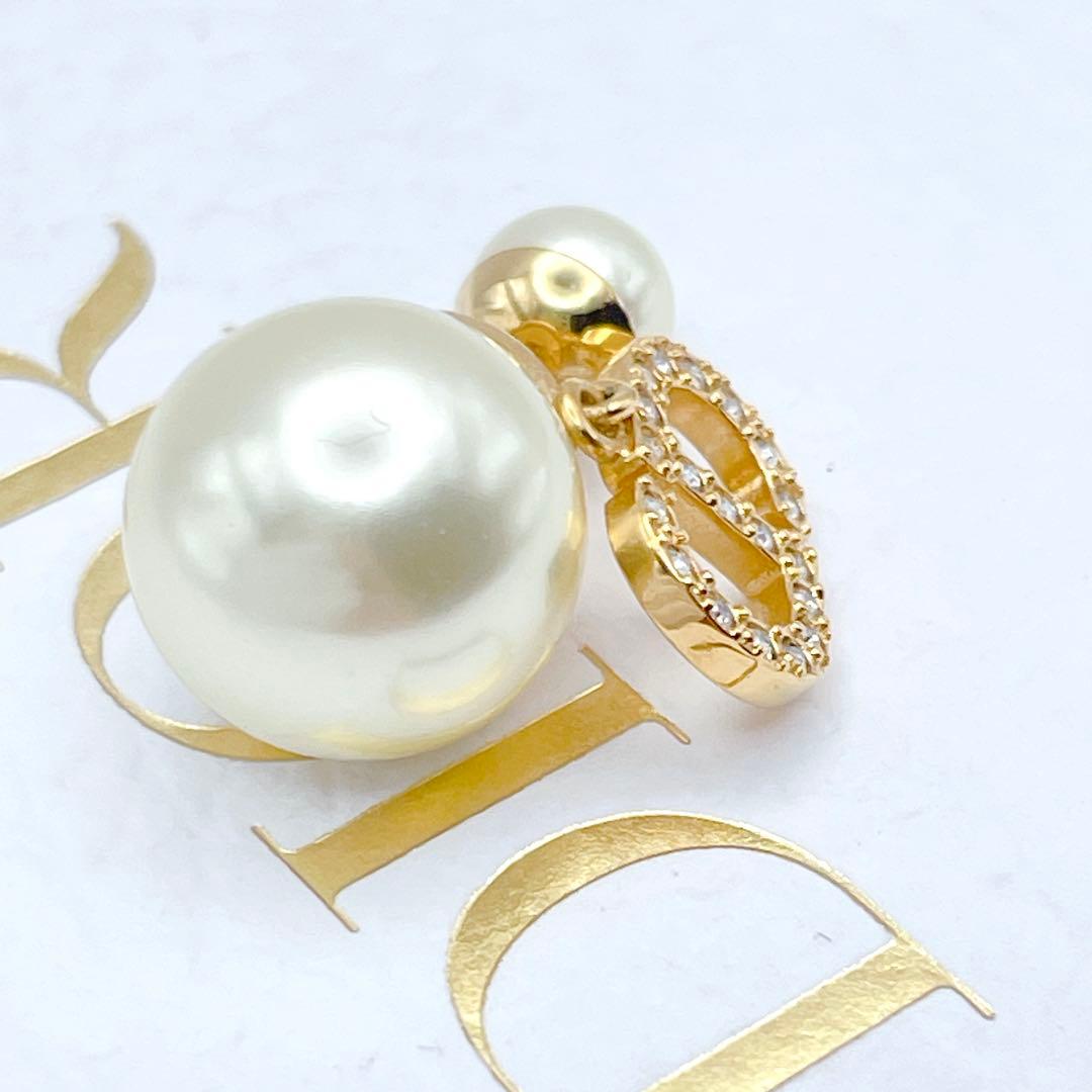 Christian Dior トライバル　ピアス　CD ストーン　ゴールド　片耳