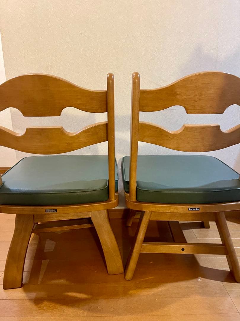 カリモク RUSTIC（ルスティック）シリーズ 回転式ダイニングチェア 2脚
