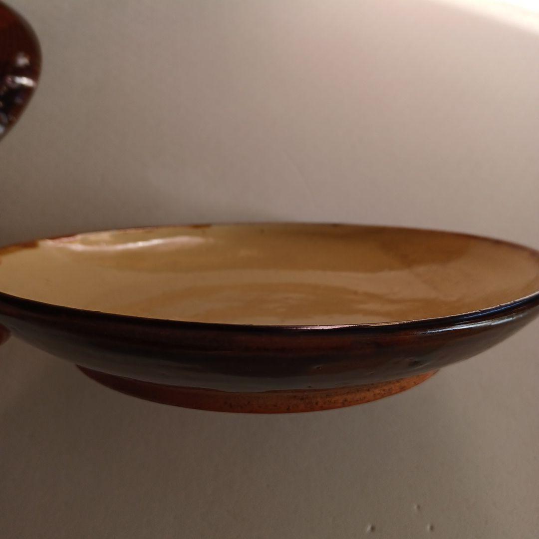 人気陶芸作家　柴田雅章さん作　スリップウェア　丸皿
