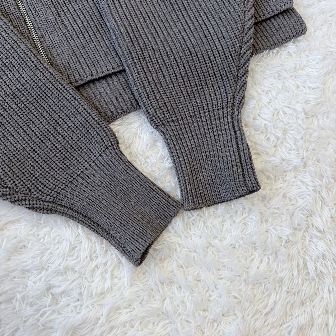FORME ZIP KNIT CARDIGAN ジップニットカーディガン　グレー