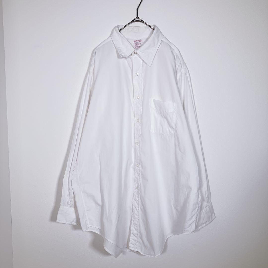 ブルックスブラザーズ　シャツ　長袖　ホワイト　USA製　17-2