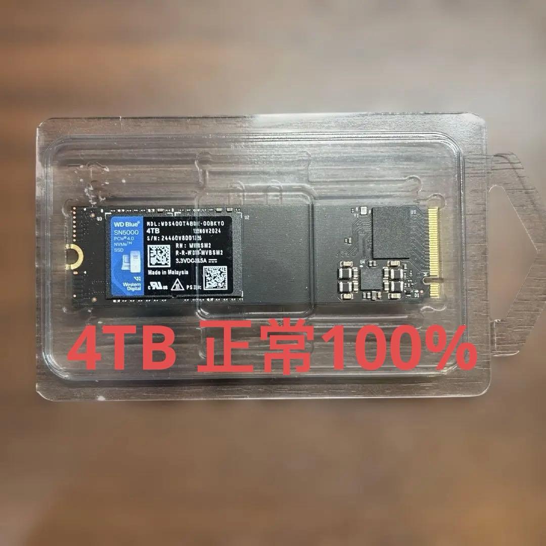 【正常100％】4TB SSD WD Blue SN5000 NVMe ①