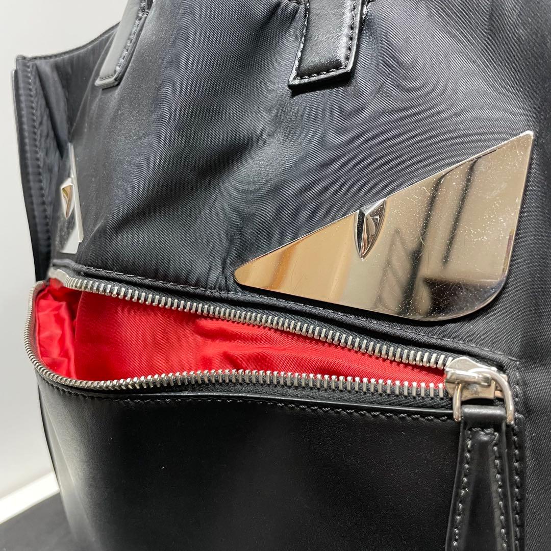ま*a様 FENDI モンスター　バグズ　トートバッグ ブラック