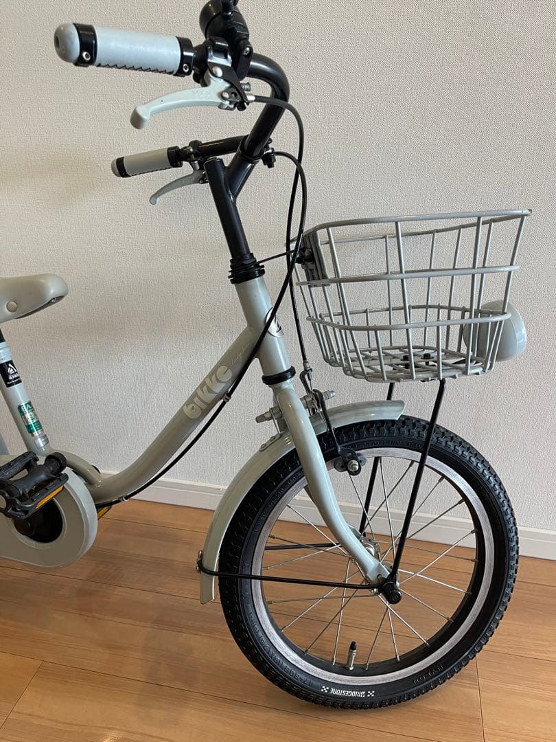 m&m's-83様　美品bikke 16インチ ブルーグレー子供用自転車補助輪付