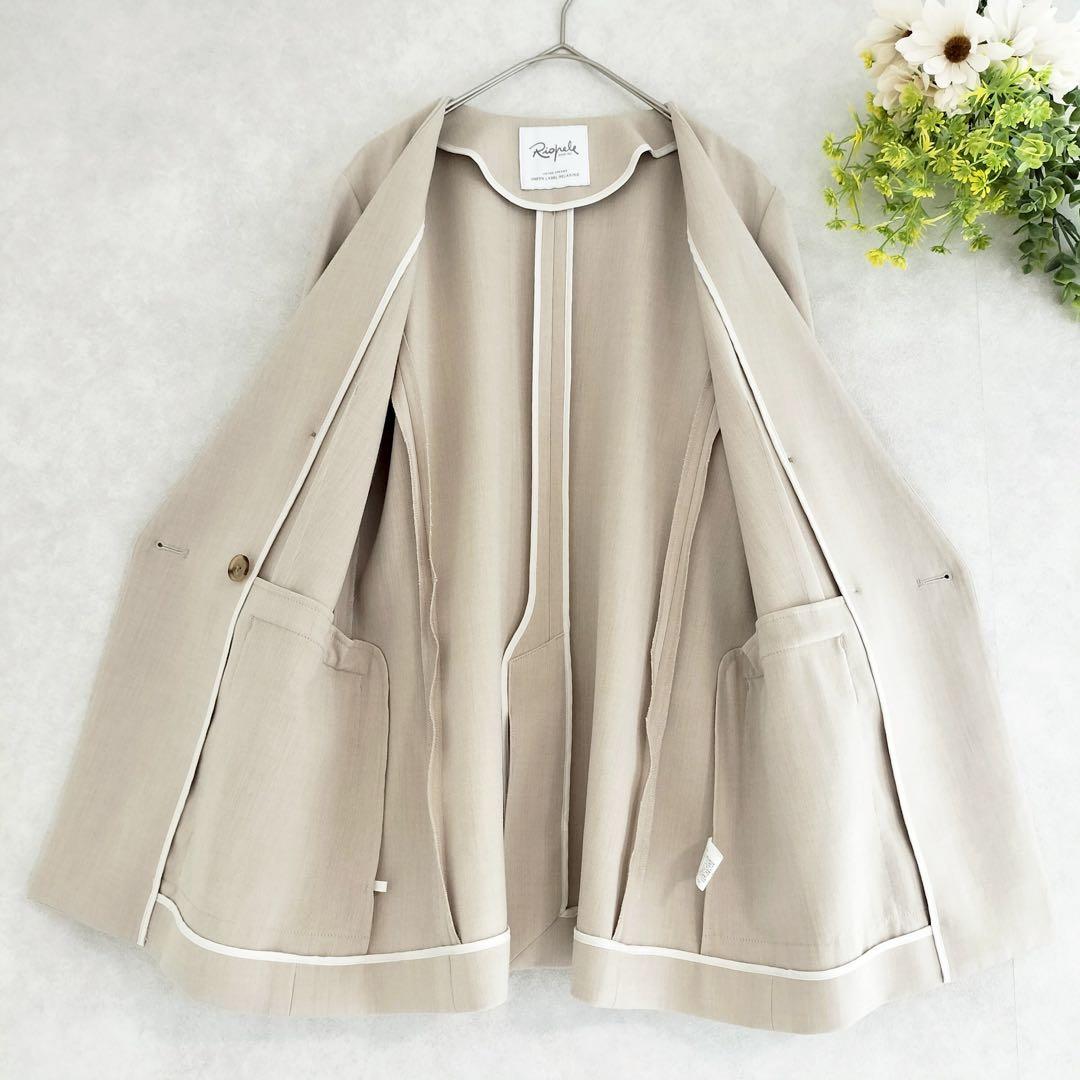 【くるみ餅さま専用】グリーンレーベルリラクシング　ノーカラー　ダブル　ジャケット