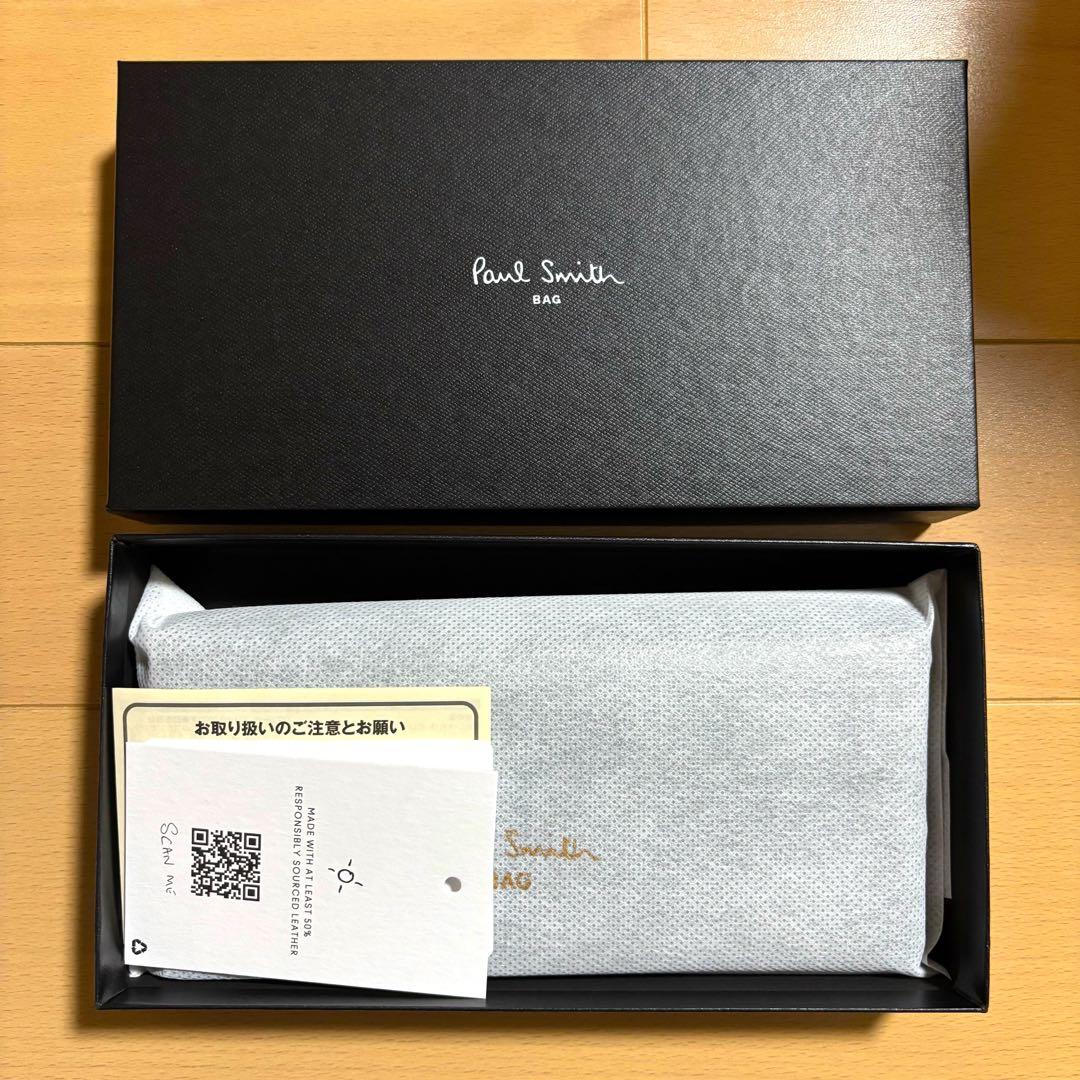 Paul Smith 現行品　長財布　黒　美品　ハイライトステッチ　ブラック