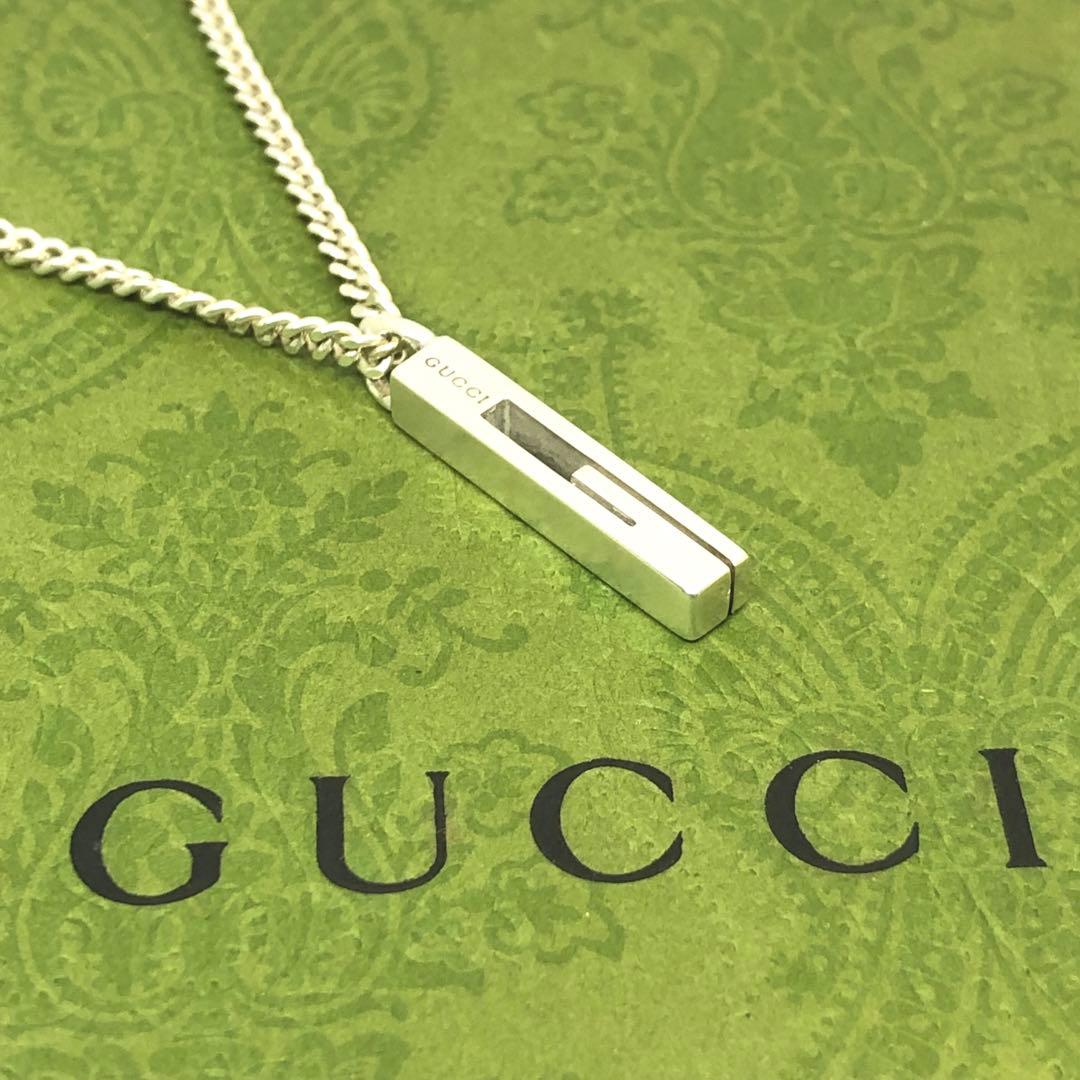 美品‼︎グッチ GUCCI ネックレス カットアウト　スクエア Gモチーフ 925