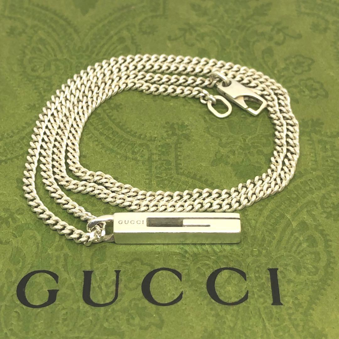 美品‼︎グッチ GUCCI ネックレス カットアウト　スクエア Gモチーフ 925