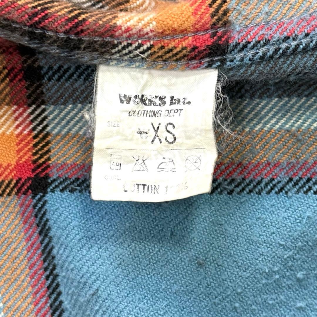 美品 IRON HEART ヘビーウェイト フランネルシャツ 長袖 シャツXS