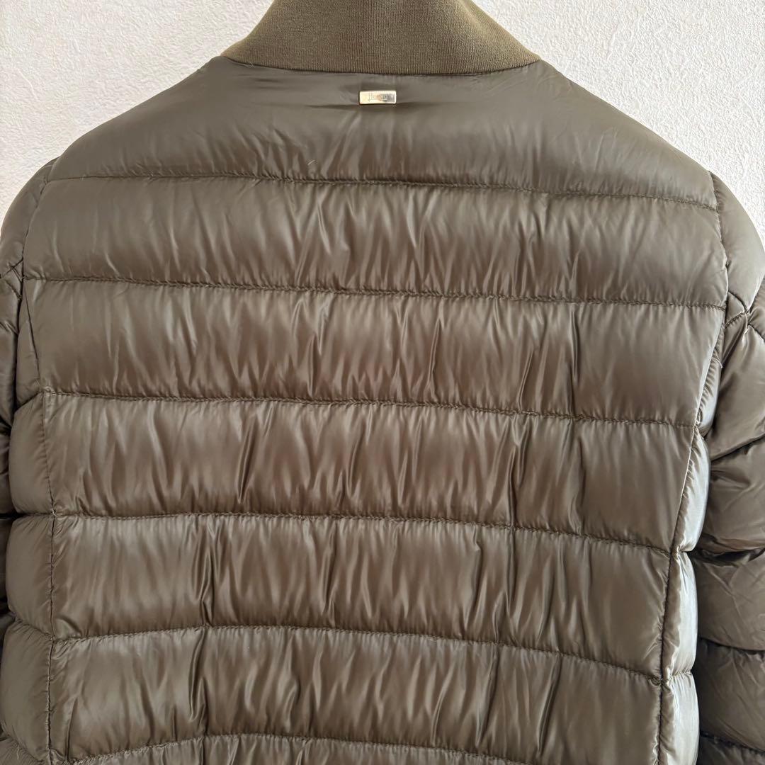 ２点おまとめ　ヘルノ　ダウン　コート　ノーカラー　レディース　42