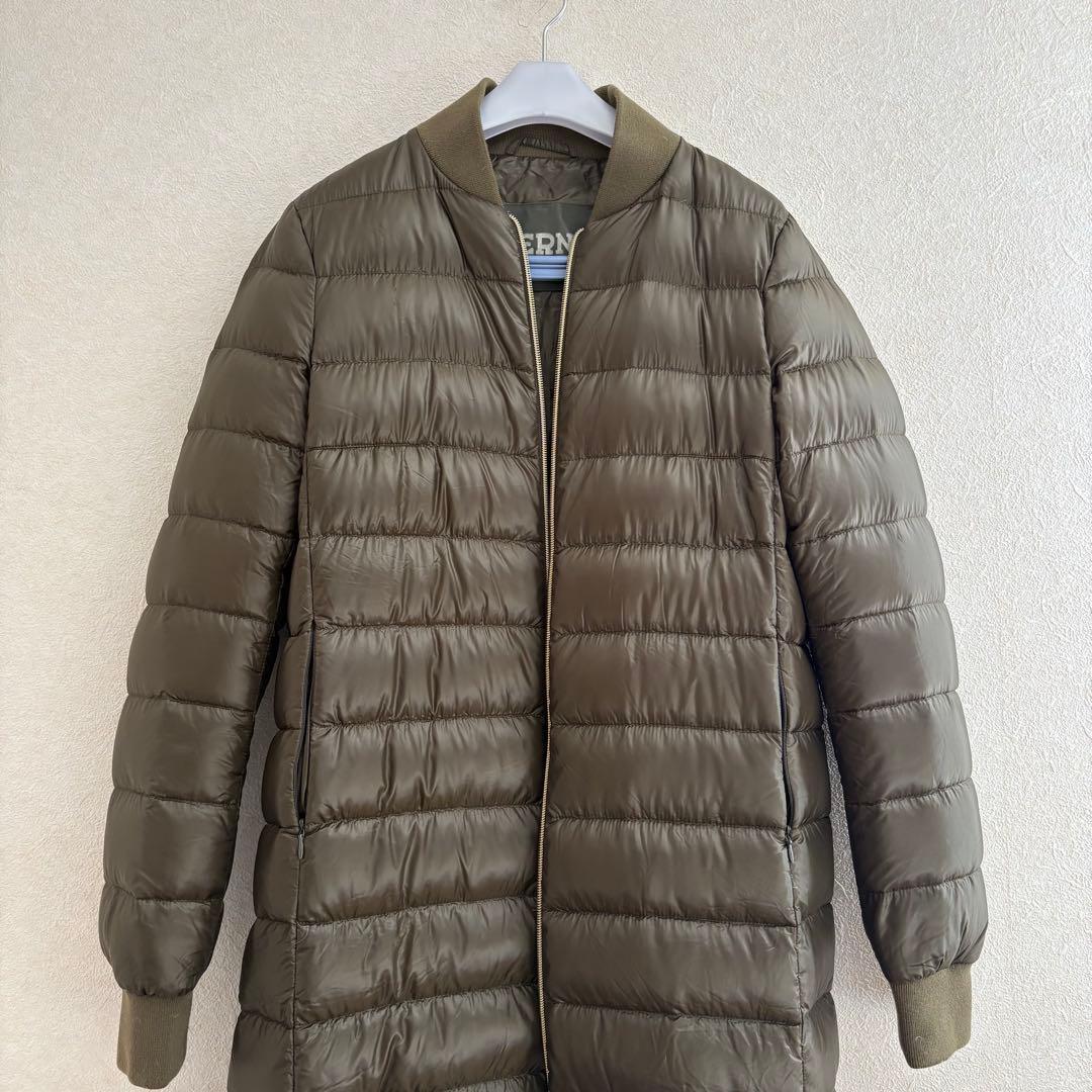 ２点おまとめ　ヘルノ　ダウン　コート　ノーカラー　レディース　42