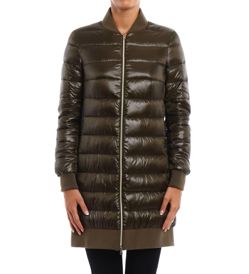 ２点おまとめ　ヘルノ　ダウン　コート　ノーカラー　レディース　42