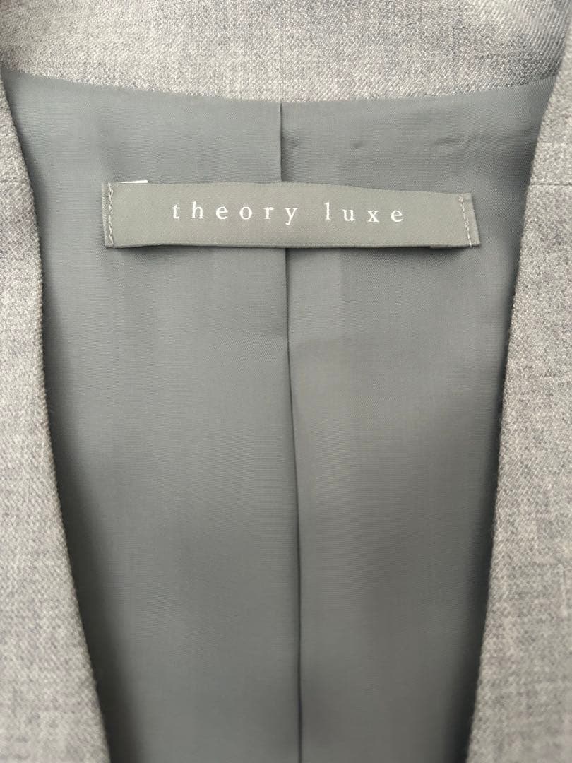 【未使用】セオリーリュクス ノーカラージャケットセットアップスーツ グレー