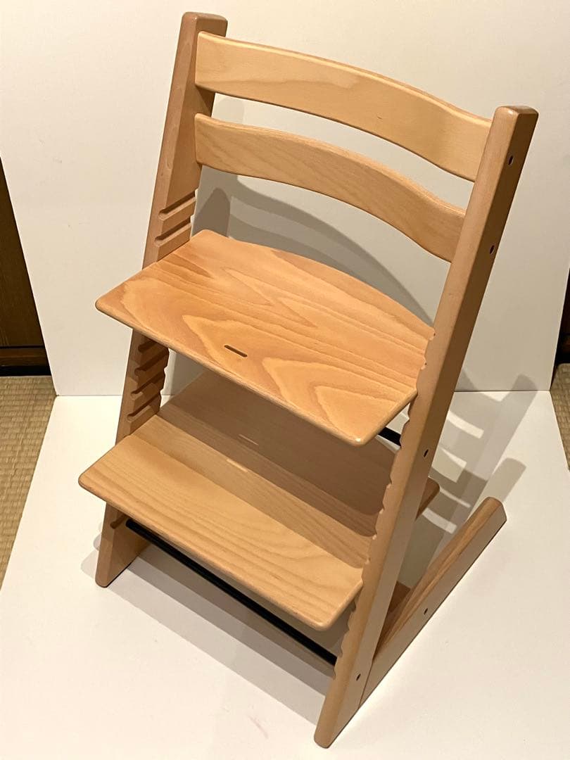 【美品】新型 ストッケ トリップトラップ ナチュラル シリアルナンバー4 ①