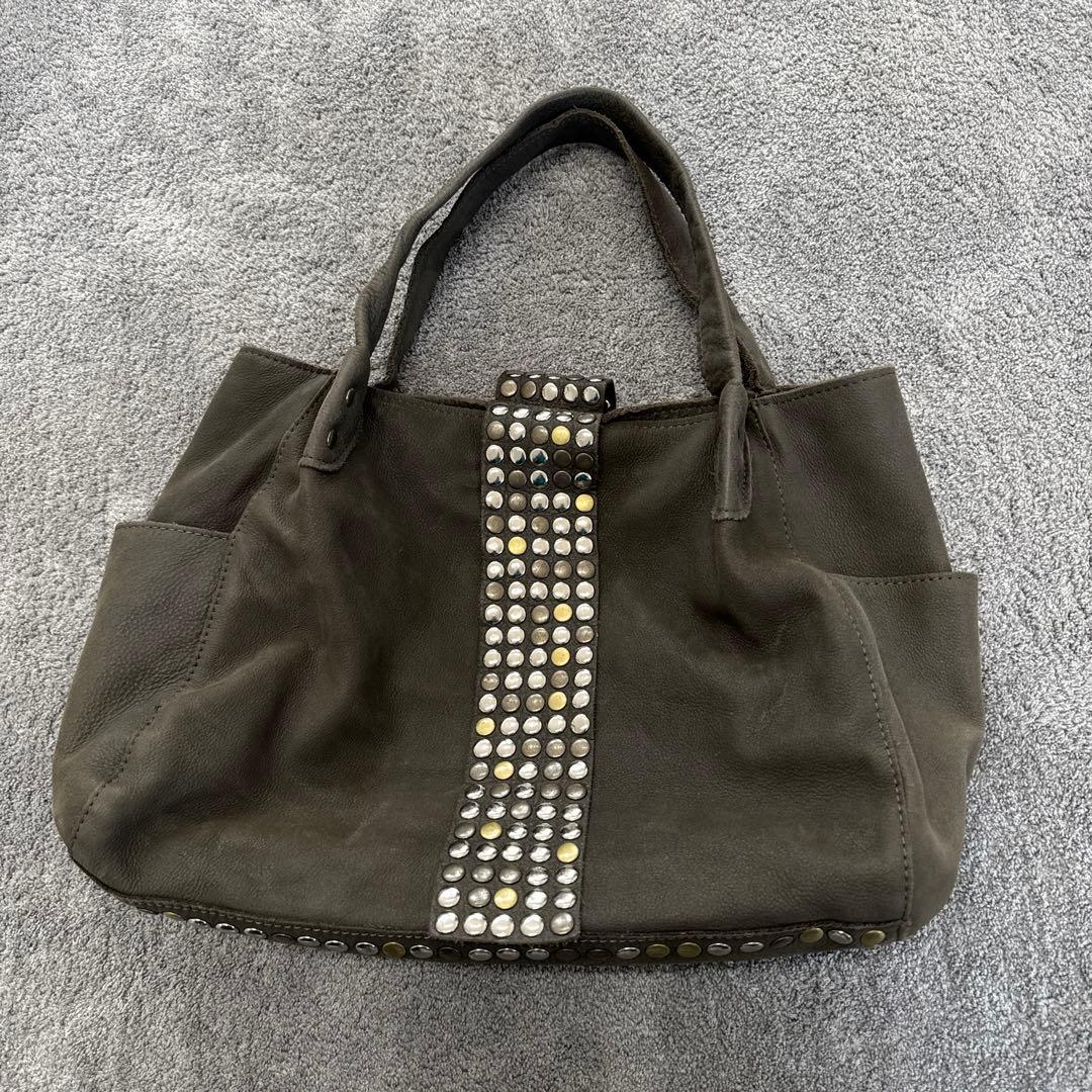 TRESトレ　00s archive y2k 平成　レザーハンドバッグ　スタッズ