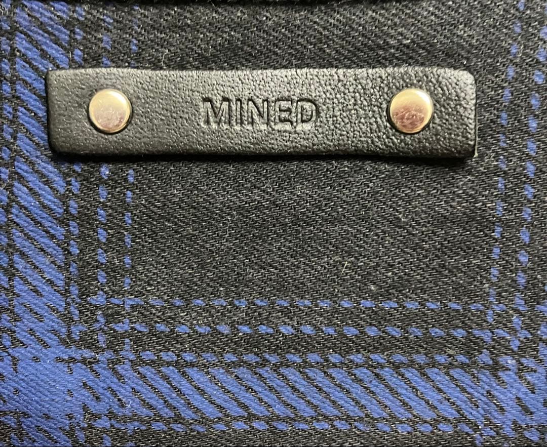 【キムタク愛用ブランド】 マインデニム デニムチェックシャツ Blue サイズ3