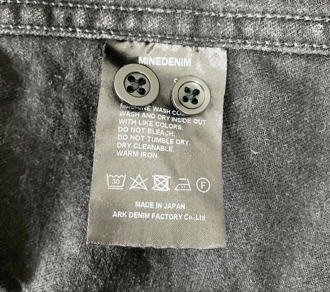 【キムタク愛用ブランド】 マインデニム デニムチェックシャツ Blue サイズ3