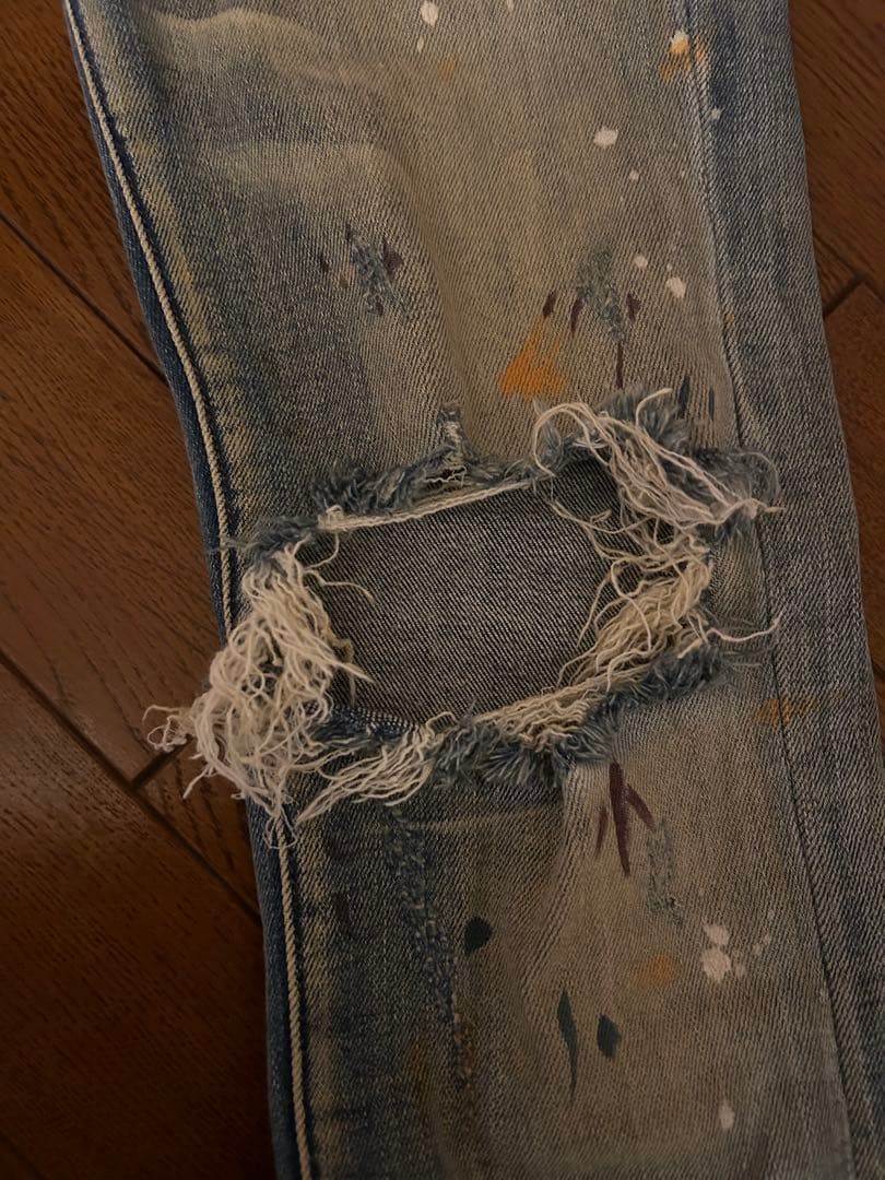 【本日限定価格】mnml ミニマル　ダメージジーンズ　デニム