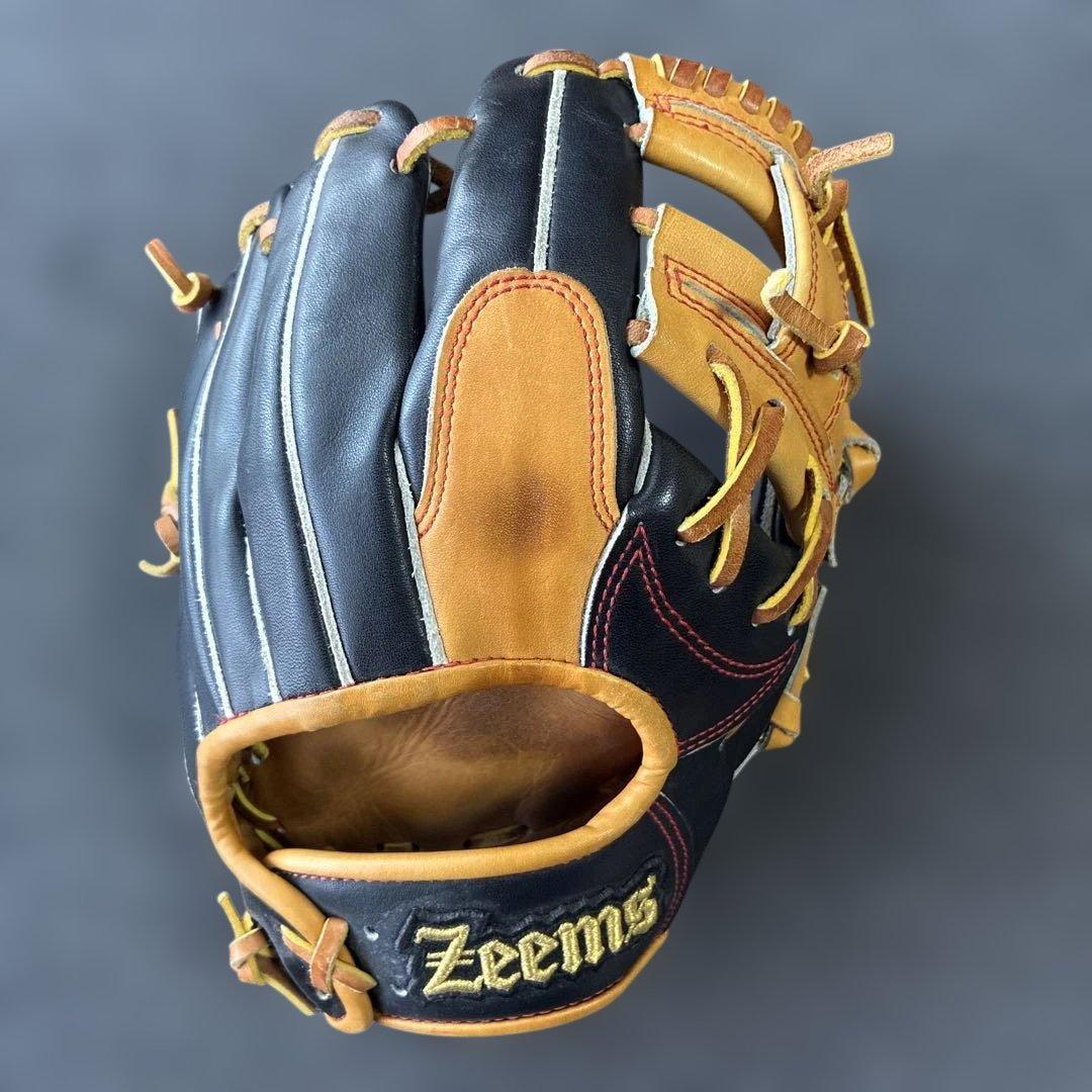 Zeems 軟式グローブ 黒/茶　YH10BTN2