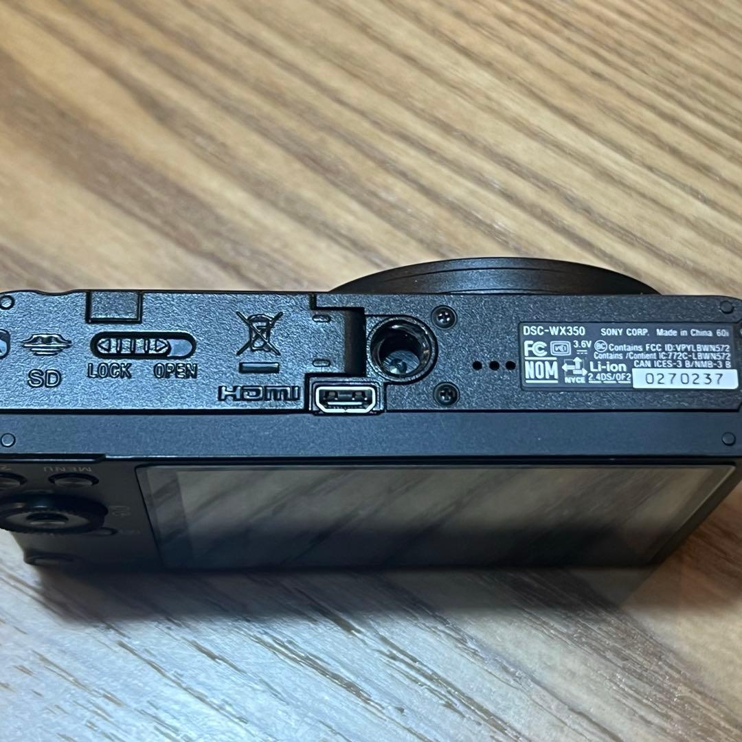 SONY デジタルカメラ サイバーショットDSC-WX350 ブラック ケース付