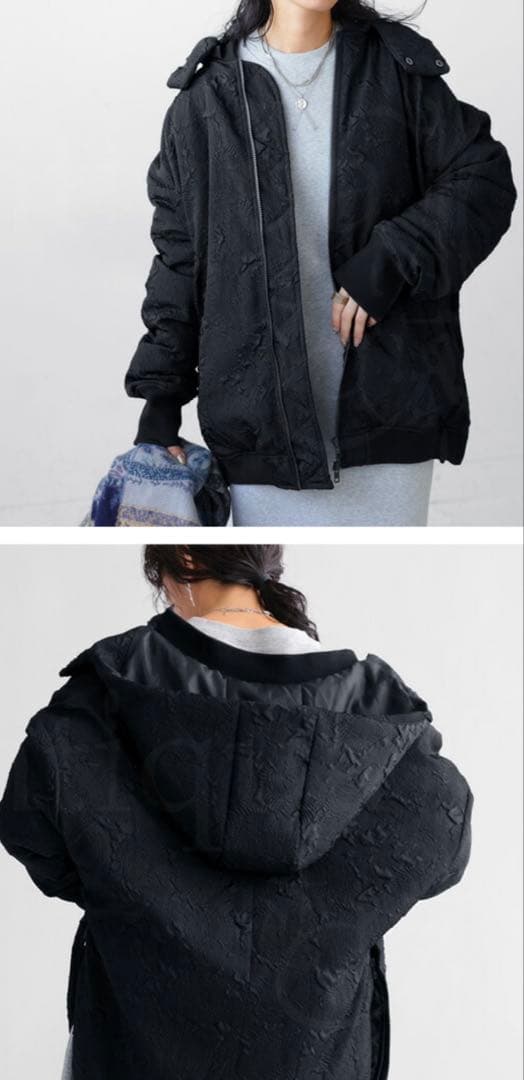 【試着のみ】定価14,300円antiquaアンティカ ジャガードアウター