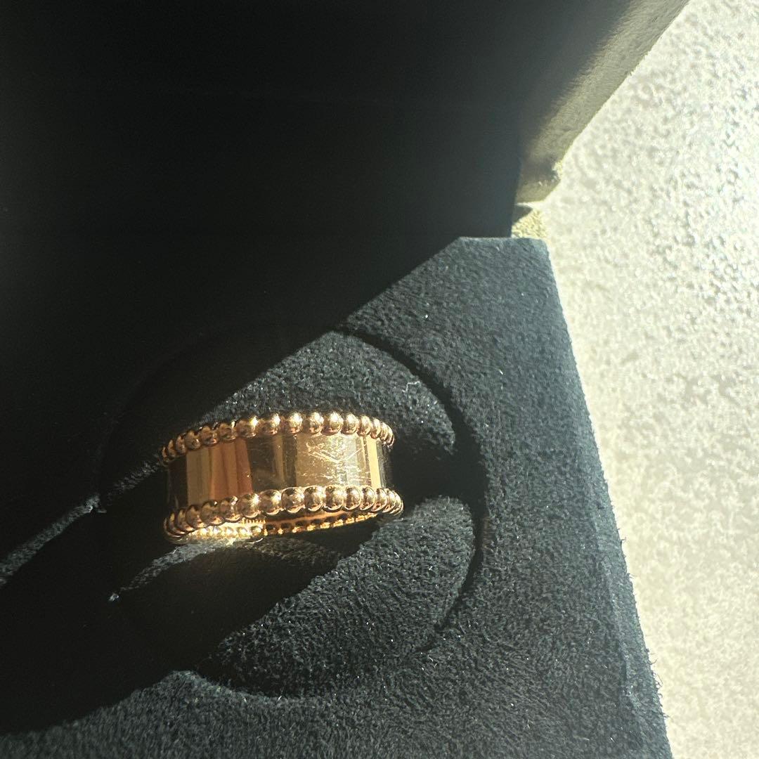 <美品>ヴァンクリーフ&アーペル リング ペルレ シニアチュール K18PG