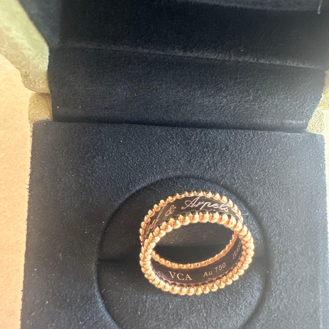 <美品>ヴァンクリーフ&アーペル リング ペルレ シニアチュール K18PG