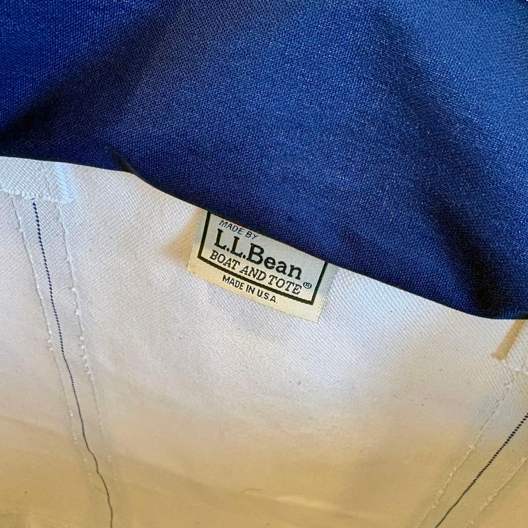 L.L.Bean ボート・アンド・トート/ジップ・トップ Blue Trim