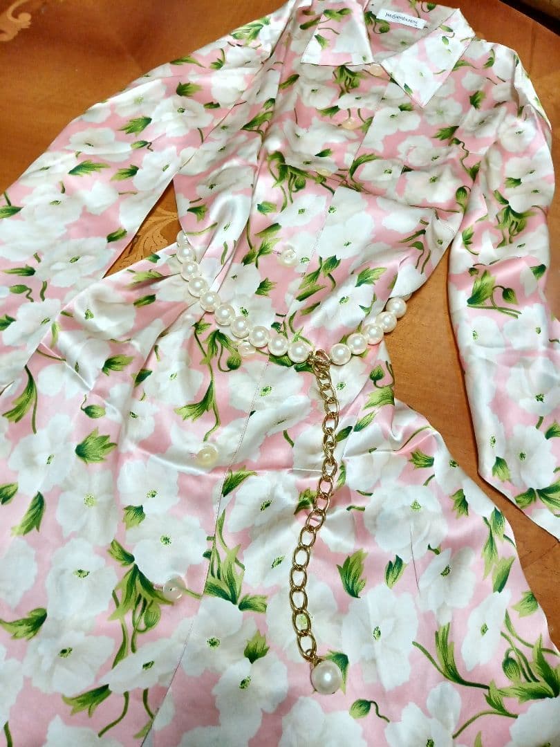 ◎未使用タグなし イヴサンローラン シルク ワンピース✨絹✨SILK