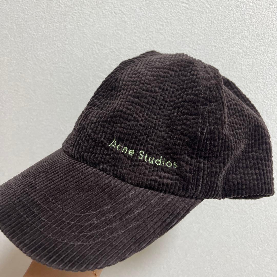hime Acne Studios ダークブラウン コーデュロイキャップ